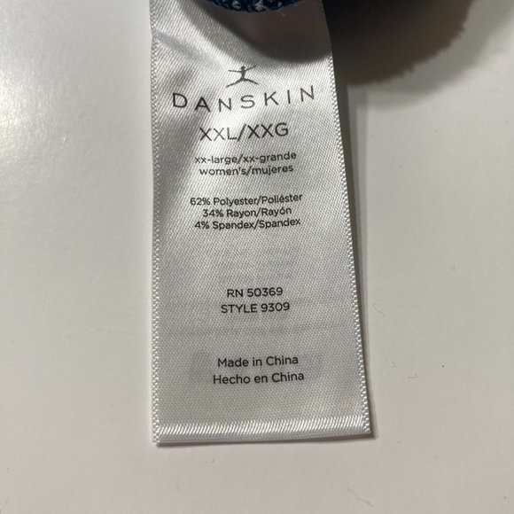 Danskin Women's Tulip Hem Tunic Top Teal Blue XXL - Picture 9 of 12